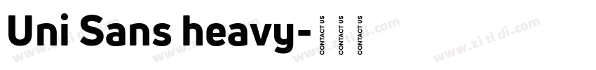 Uni Sans heavy字体转换
